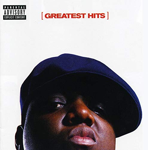 The Notorious B.I.G. album cover featuring a portrait with a blue cap.