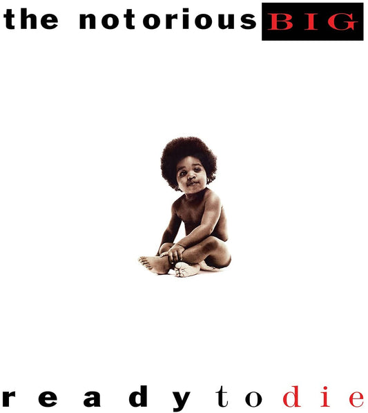 Album cover for The Notorious B.I.G.’s “Ready to Die” featuring a baby.