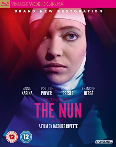 Blu-ray cover for "The Nun" featuring a close-up of a woman in a habit.