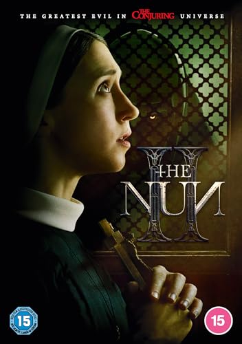 DVD cover for "The Nun II" featuring a nun in profile, looking fearful.