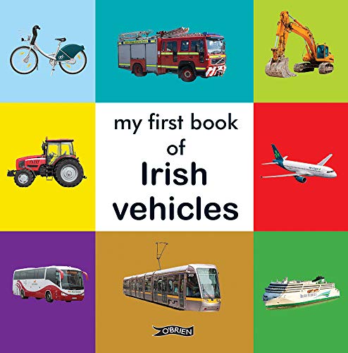 Book cover featuring illustrations of various Irish transport vehicles.