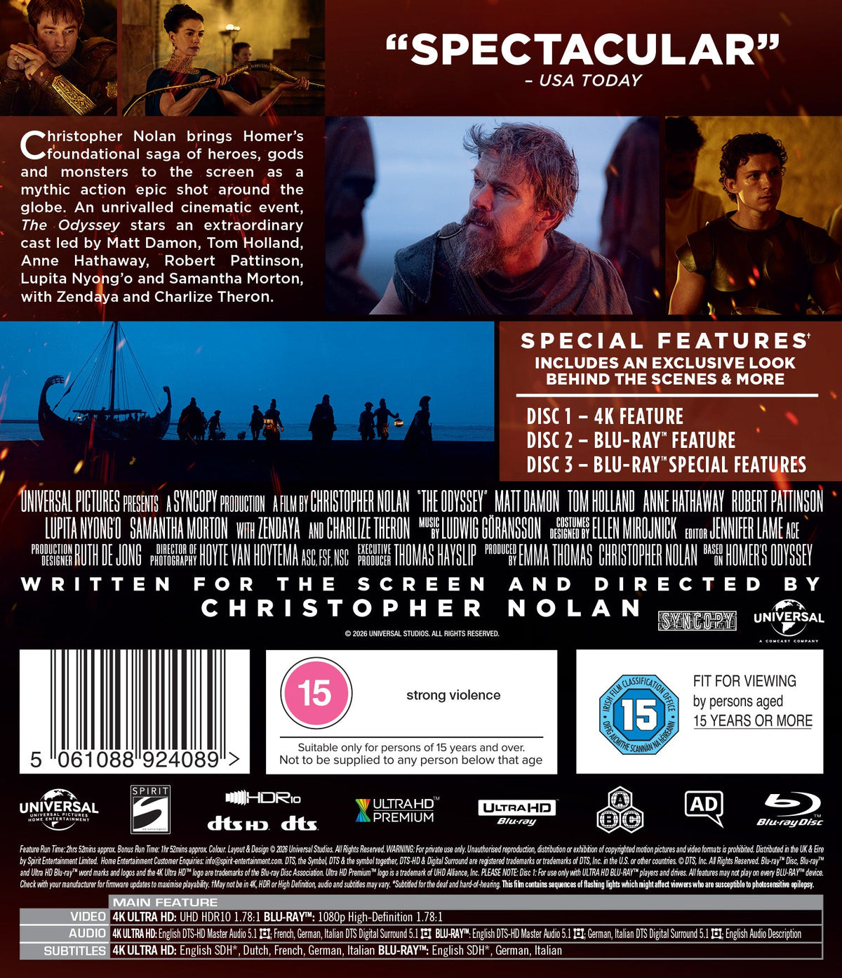 The Odyssey 4k UHD & Blu-Ray [Blu-ray]