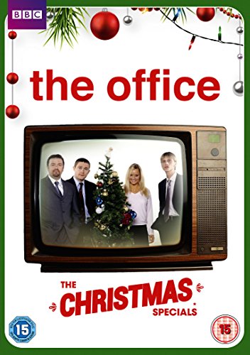 DVD case for "The Office Christmas Special" featuring four office workers around a Christmas tree.