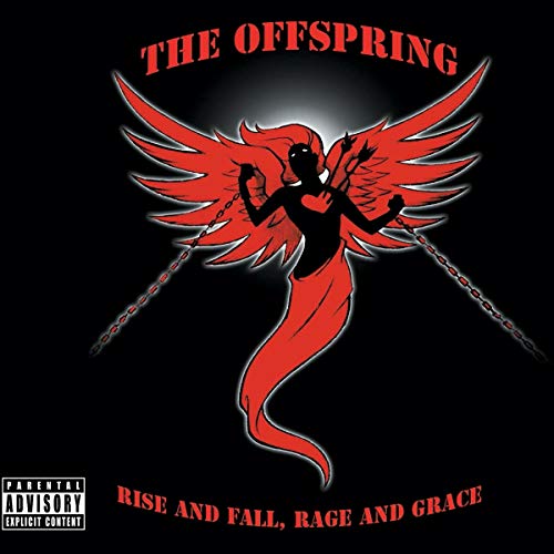 Album cover featuring a red winged figure with chains against a black background.