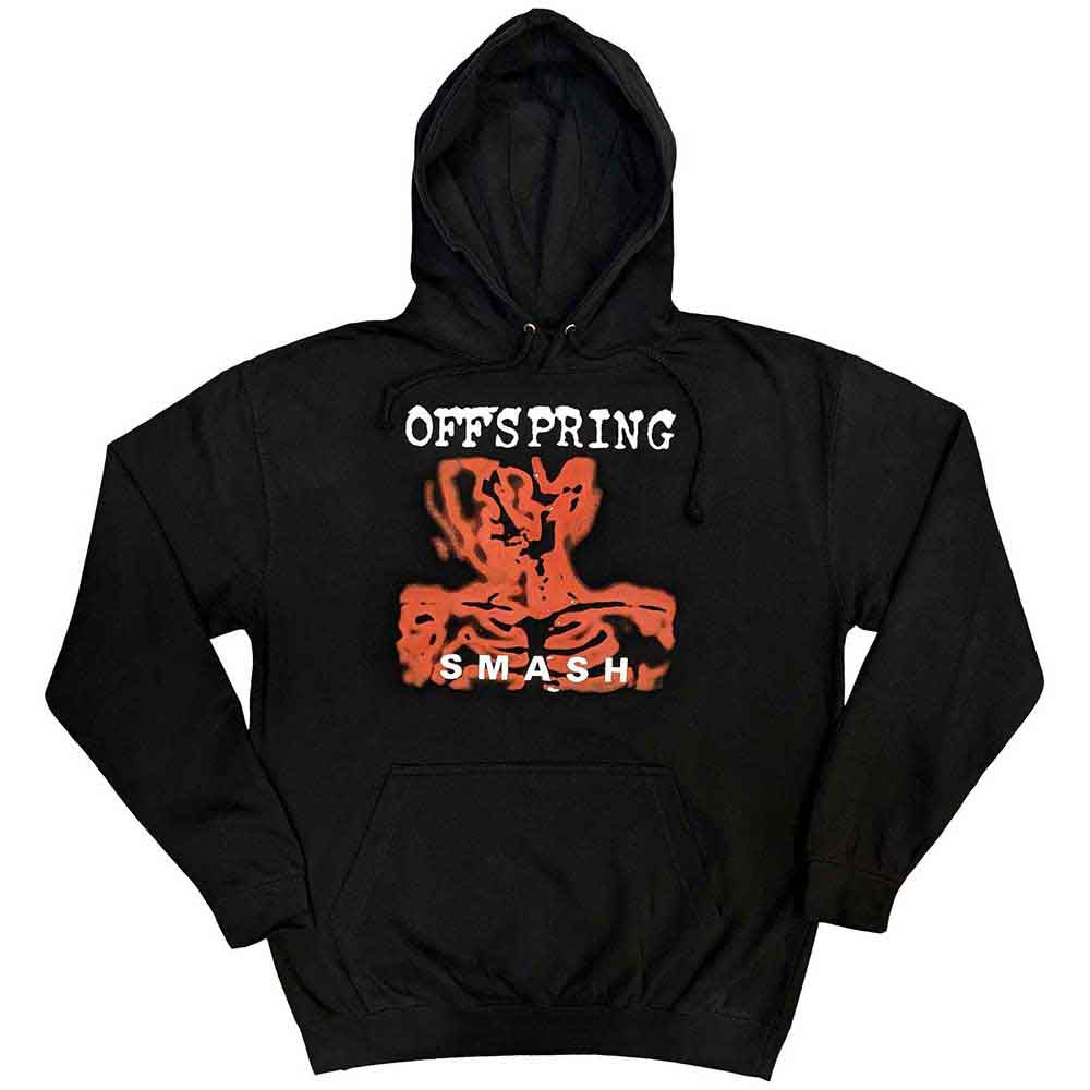 Dark gray hoodie with "Smash" album cover graphic, unisex fit, size large.