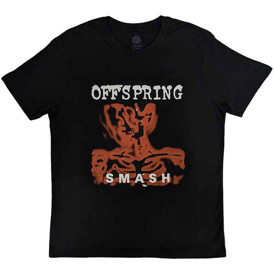 Black unisex T-shirt featuring The Offspring Smash album cover artwork on the front.