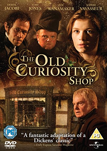 DVD cover for "The Old Curiosity Shop" featuring cast portraits and shopfront.