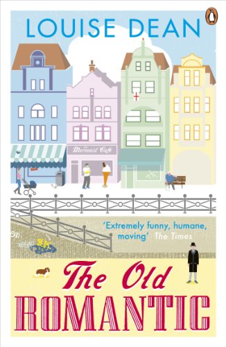 Book cover: illustrated street scene with text “The Old Romantic”.