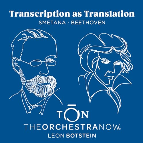 CD cover with white line drawings of Smetana and Beethoven.