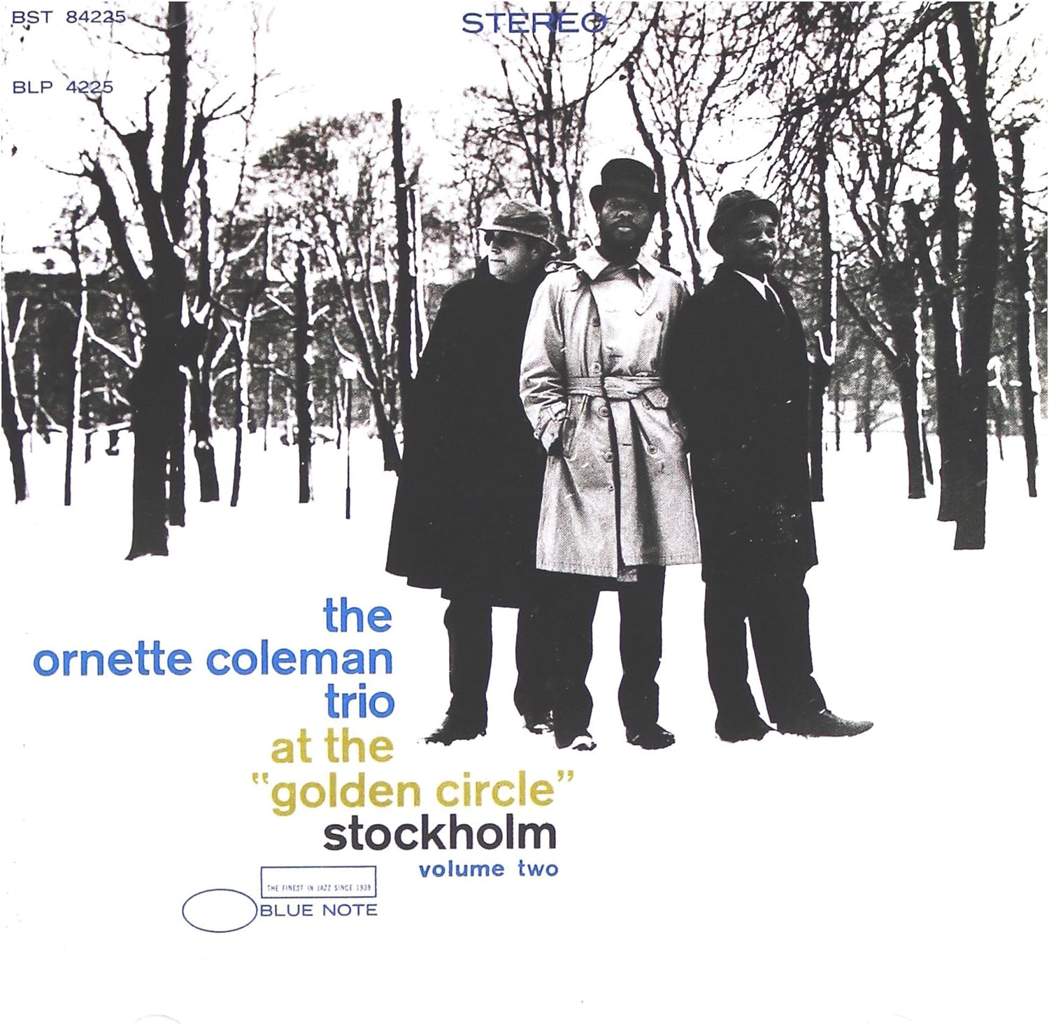 CD case featuring Ornette Coleman Trio, likely with a blue and gold design.