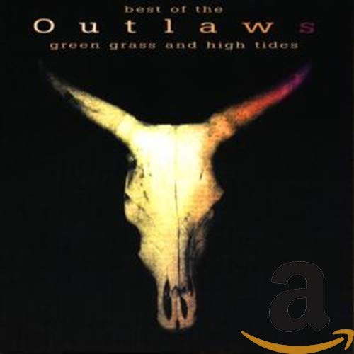 CD cover for “The Outlaws” featuring a brightly lit bull skull.