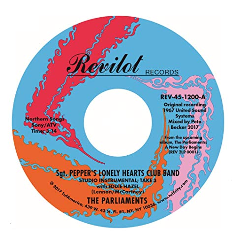 Record label for The Parliaments’ “Sgt. Pepper’s Lonely Hearts Club Band” single.