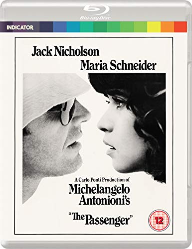 “The Passenger” Blu-ray cover featuring Jack Nicholson and Maria Schneider in profile.