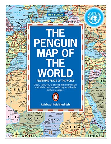 Book cover: "The Penguin Map of the World," showing a colorful world map.