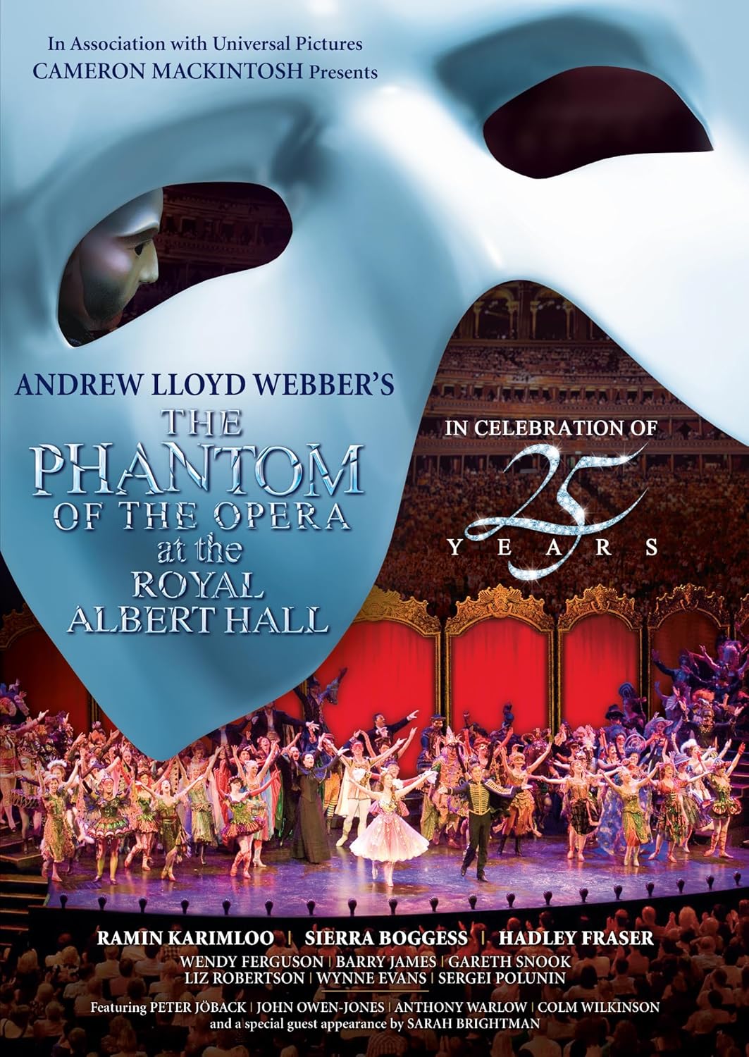 DVD cover for The Phantom of the Opera at the Royal Albert Hall 25th anniversary.