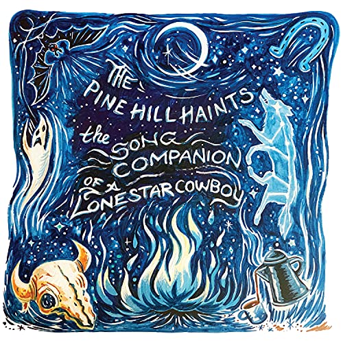Vinyl record with cowboy themed cover art and simple typography, likely on black vinyl.