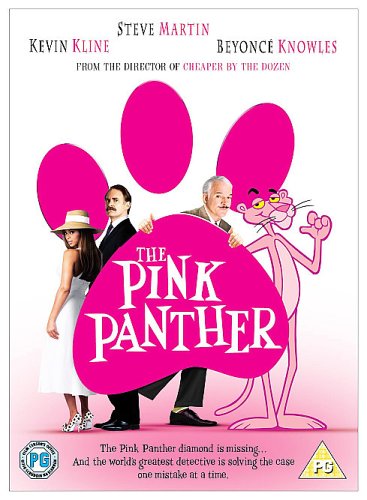 The Pink Panther" DVD cover featuring Steve Martin, Beyoncé, and the cartoon panther.