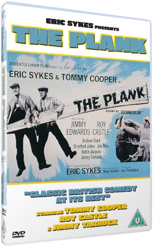 DVD cover for The Plank featuring two men carrying a long wooden board.
