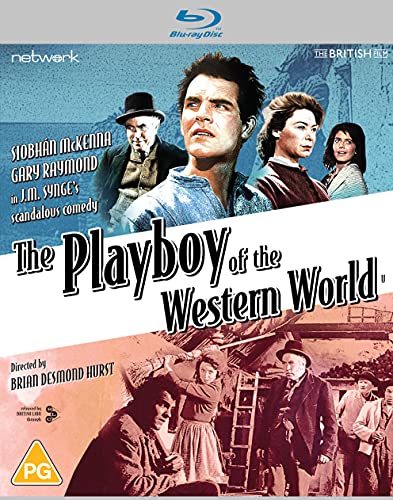 Blu-ray cover for "The Playboy of the Western World" film, cast portrait.