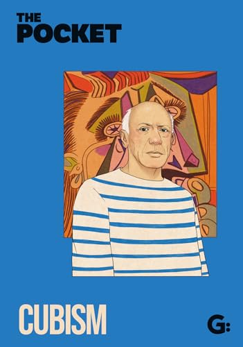 Book cover featuring a portrait of Pablo Picasso with Cubist artwork.