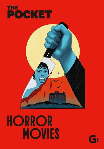 Book cover with a hand holding a knife over a frightened face and house.