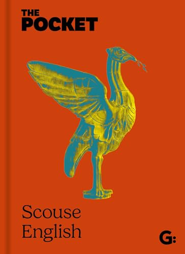 Book cover with a blue Liver Bird illustration on orange background.