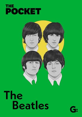 Book cover featuring black and white portraits of The Beatles on green.