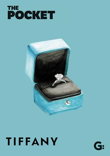 Diamond ring in an open, light blue jewelry box.