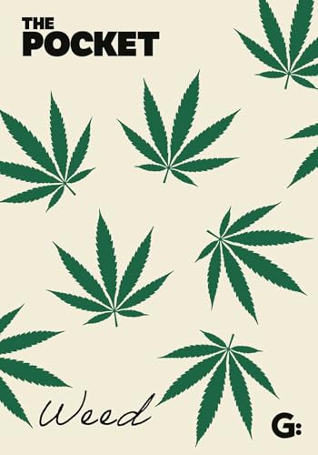 Book cover with repeating green cannabis leaf pattern and black text.