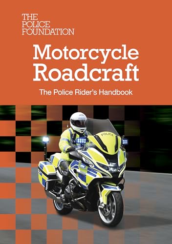 Book cover for Motorcycle Roadcraft featuring a police motorcyclist on an orange background.
