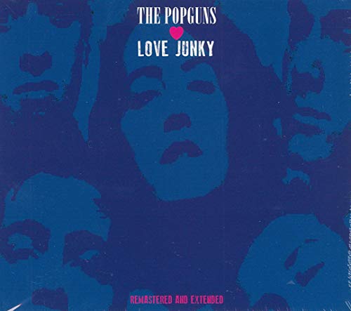 CD cover for The Popguns’ “Love Junky” featuring blurred faces.