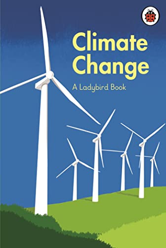Book cover with wind turbines and the title "Climate Change".