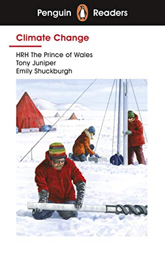 Book cover for Penguin Readers Climate Change showing researchers working in a snowy landscape.