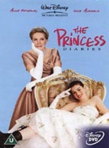 DVD cover for "The Princess Diaries" featuring two women in formal wear.