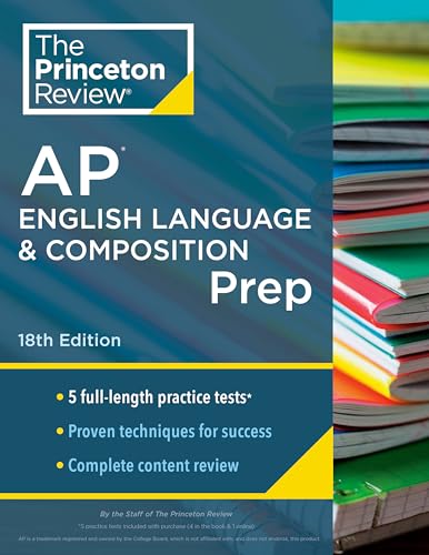 Book cover for AP English Language & Composition prep, 2024 edition.