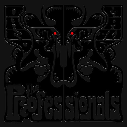 Black album cover with stylized dragon design and red eyes.