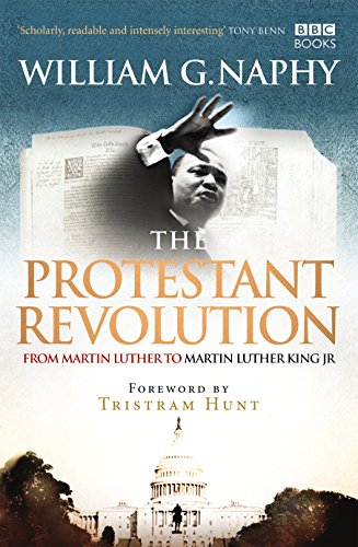 Book cover: “The Protestant Revolution” with portraits and the US Capitol.