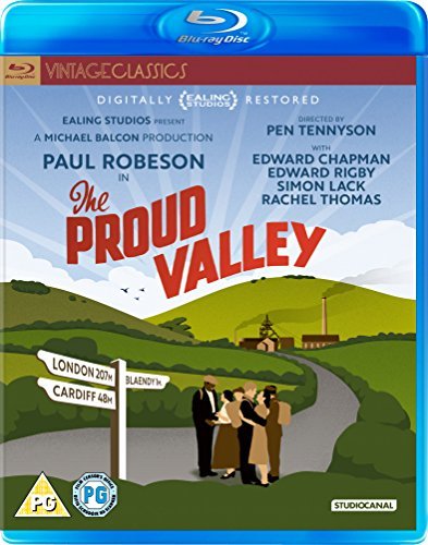 Blu-ray cover for "The Proud Valley" featuring a valley landscape and people.