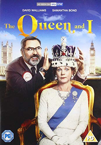 DVD cover for "The Queen and I" featuring David Walliams and Samantha Bond.