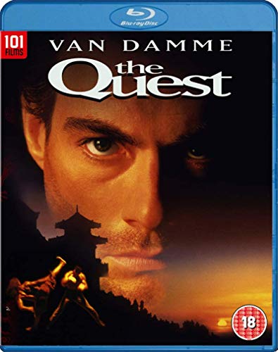“The Quest” Blu-ray cover featuring Jean-Claude Van Damme and silhouetted figures.
