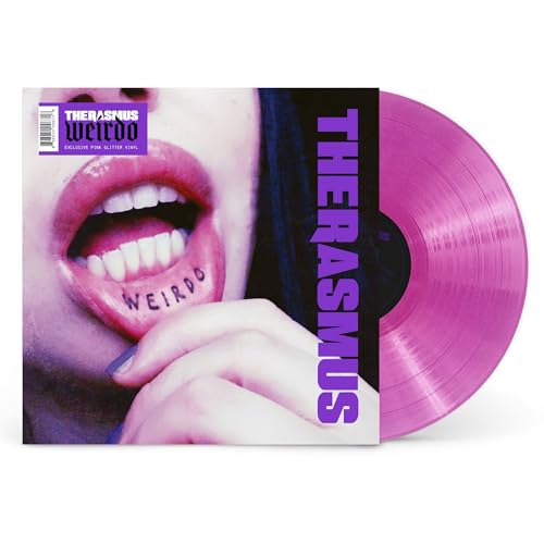 Pink vinyl record of The Rasmus’ “Weirdo” album with cover art.