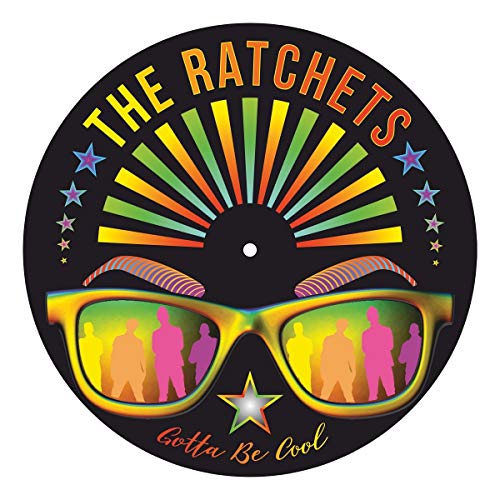 Vinyl record artwork featuring sunglasses and colorful figures, titled "The Ratchets.