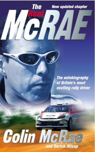 Book cover featuring rally driver Colin McRae in sunglasses and a race car.
