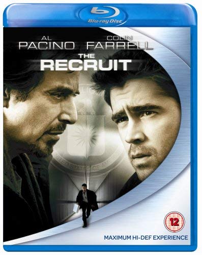 The Recruit" Blu-ray cover featuring Al Pacino and Colin Farrell’s faces.