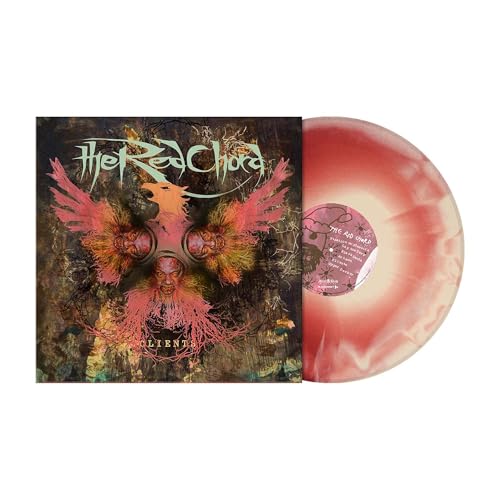The Red Chord Clients album cover and a red and white marbled vinyl record.