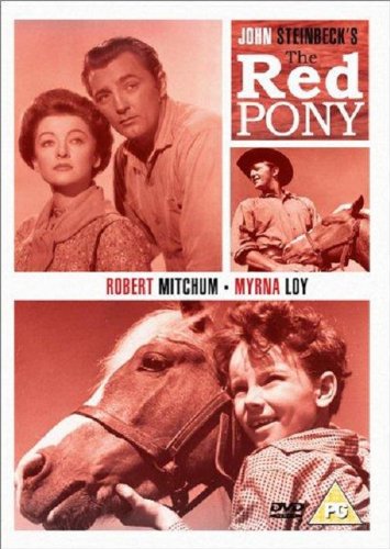 DVD cover for "The Red Pony" featuring actors and a horse.