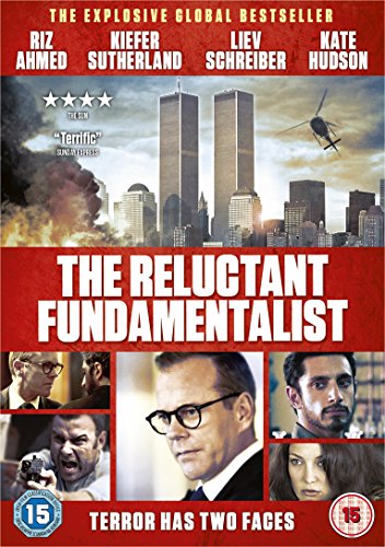 DVD cover for “The Reluctant Fundamentalist” featuring cityscapes and portraits.