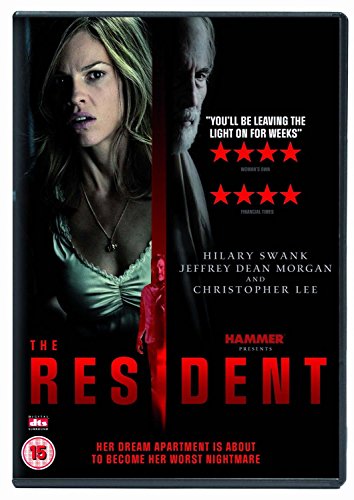 DVD cover for The Resident featuring Hilary Swank and Jeffrey Dean Morgan.