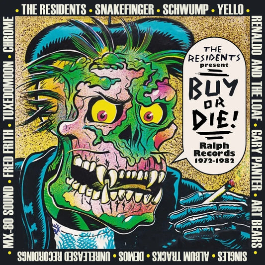 Album cover art featuring a green, fanged, zombie-like creature smoking a cigarette.