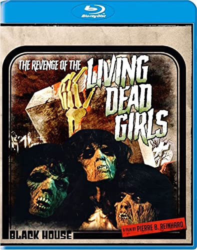 Blu-ray cover for "The Revenge of the Living Dead Girls" featuring zombie women.